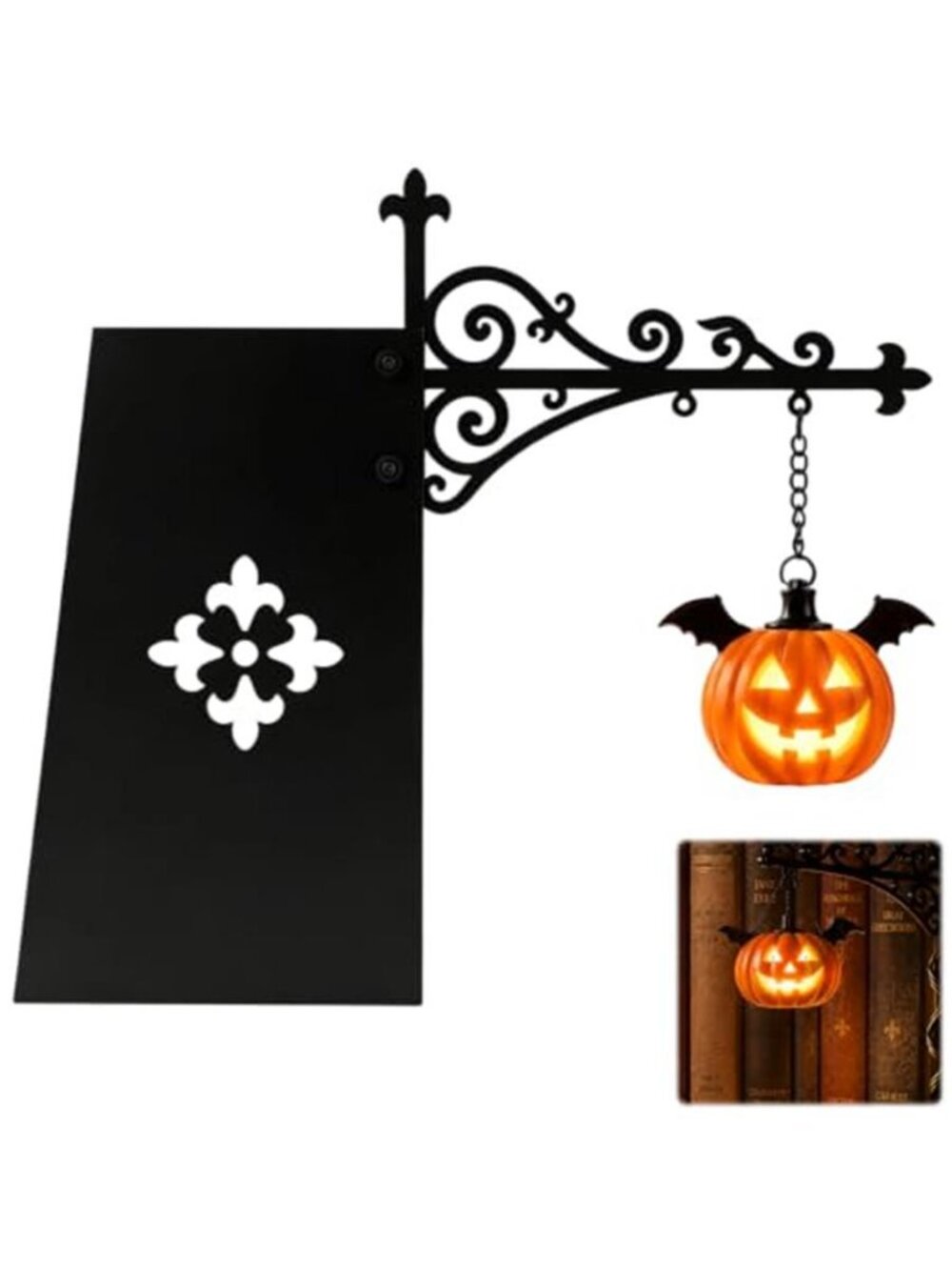 Library Lantern-Decorative Bookshelf Lighting, Reading Nook LED Nightlight,